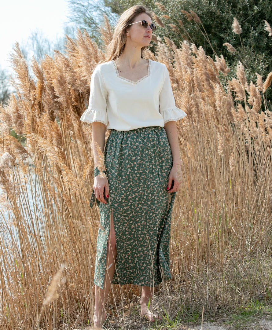 Jupe Mélanie - Sauge