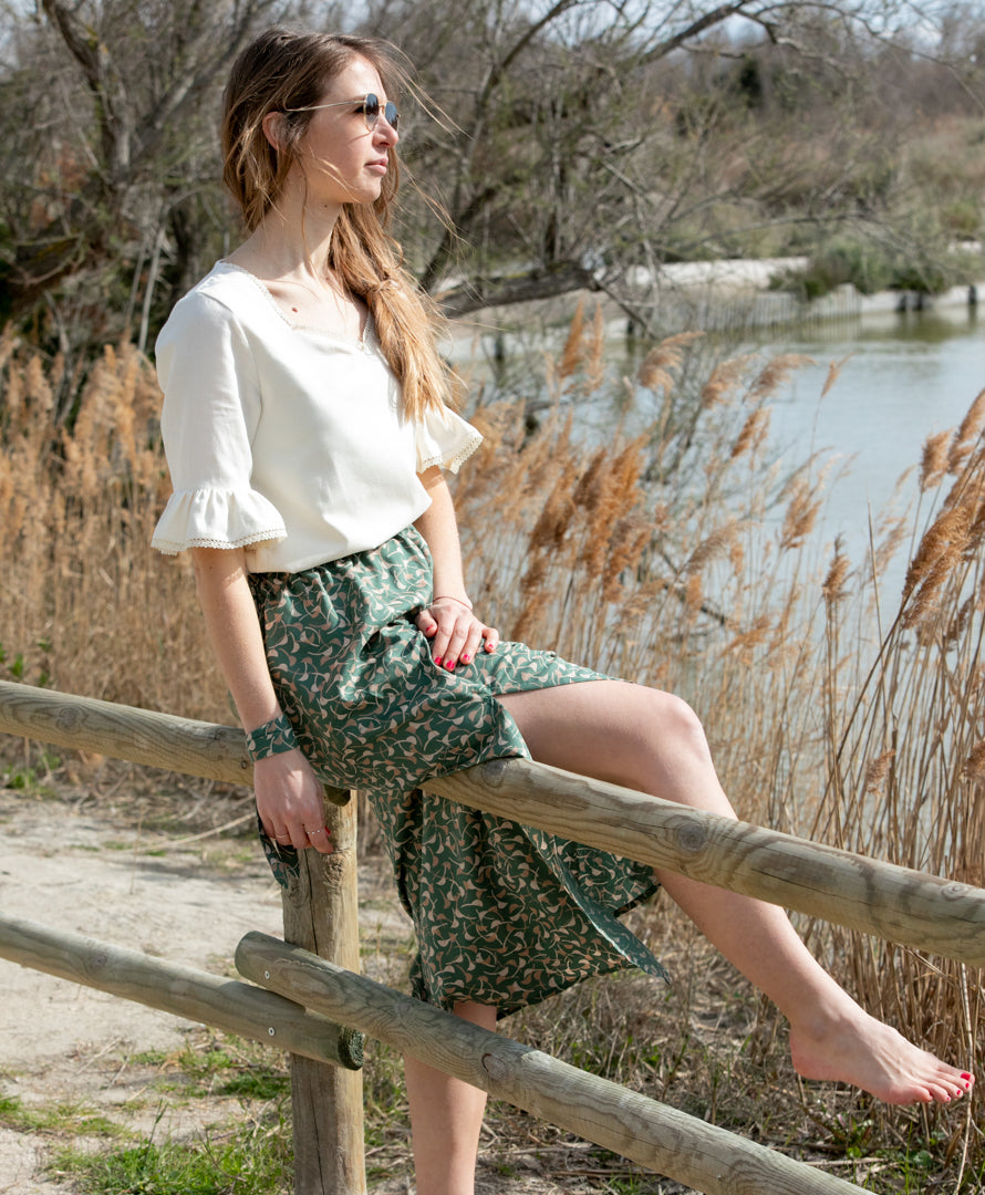 Jupe Mélanie - Sauge