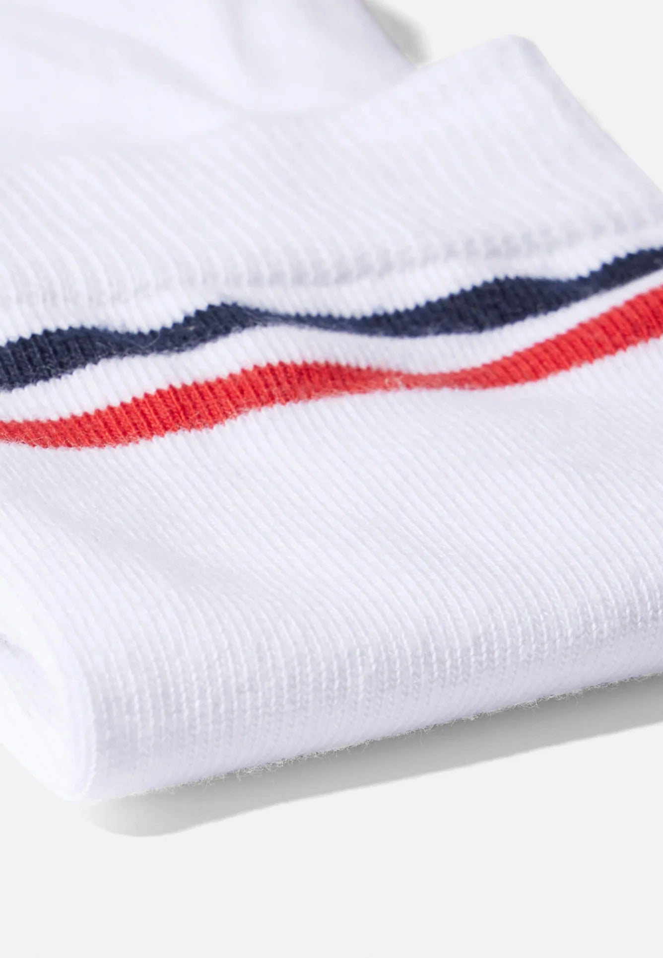 Chaussettes mi-hautes en coton bio - Lucas drapeau blanc