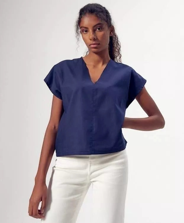 Top Sarah Bleu Marine foncé